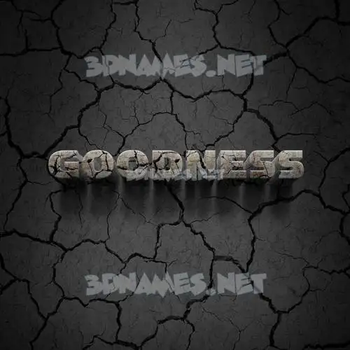 goodness in Cracked Stone style - 3D name wallpaper goodness in Cracked Stone style - 3D name wallpaper