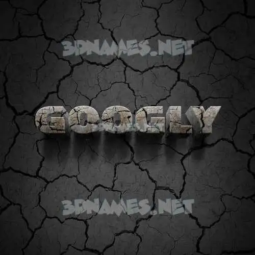 googly in Cracked Stone style - 3D name wallpaper googly in Cracked Stone style - 3D name wallpaper