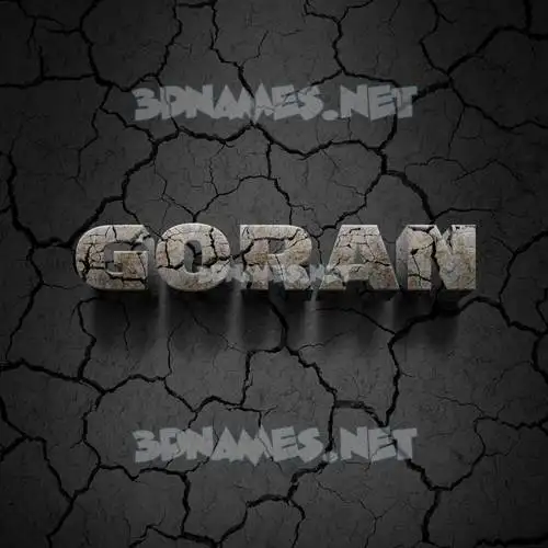 goran in Cracked Stone style - 3D name wallpaper goran in Cracked Stone style - 3D name wallpaper