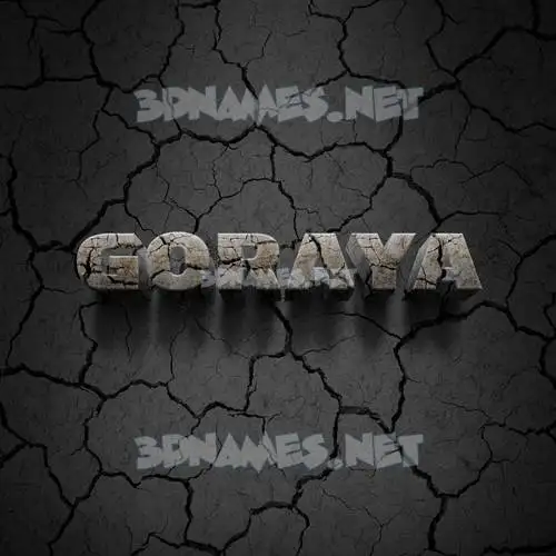 goraya in Cracked Stone style - 3D name wallpaper