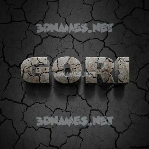 gori in Cracked Stone style - 3D name wallpaper gori in Cracked Stone style - 3D name wallpaper