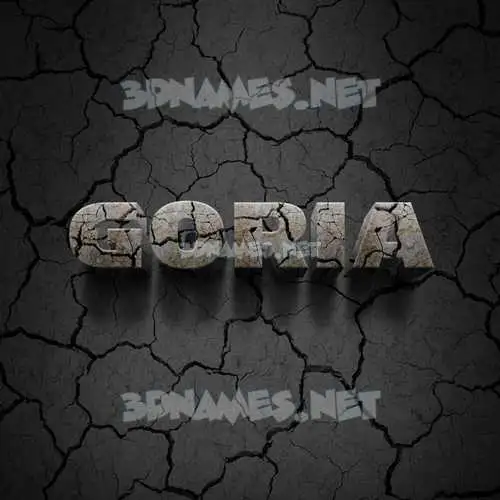 goria in Cracked Stone style - 3D name wallpaper goria in Cracked Stone style - 3D name wallpaper