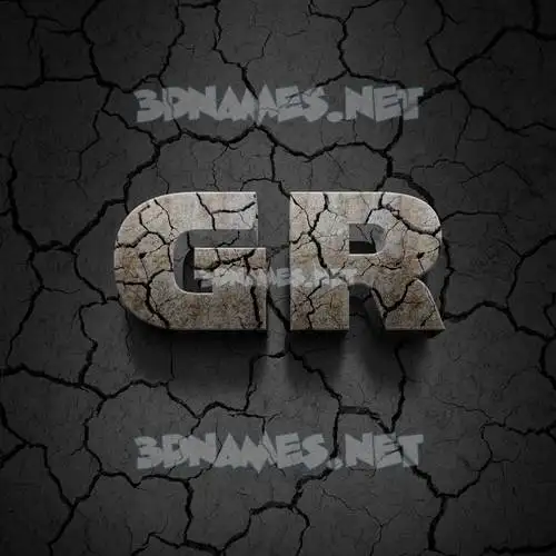 gr in Cracked Stone style - 3D name wallpaper gr in Cracked Stone style - 3D name wallpaper
