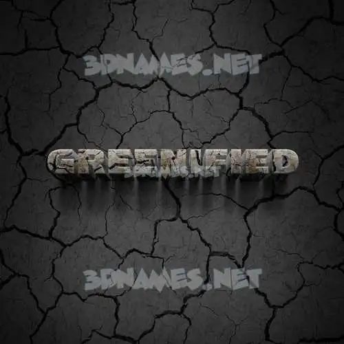 greenified in Cracked Stone style - 3D name wallpaper greenified in Cracked Stone style - 3D name wallpaper