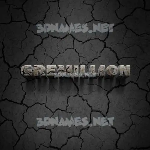 gremillion in Cracked Stone style - 3D name wallpaper