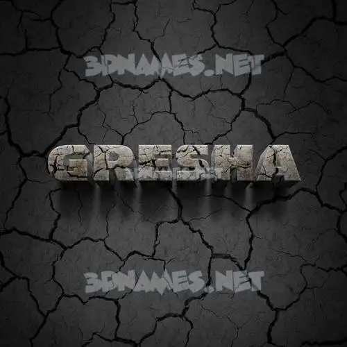 gresha in Cracked Stone style - 3D name wallpaper gresha in Cracked Stone style - 3D name wallpaper