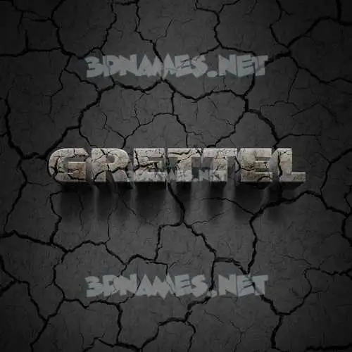 grettel in Cracked Stone style - 3D name wallpaper grettel in Cracked Stone style - 3D name wallpaper