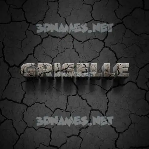 griselle in Cracked Stone style - 3D name wallpaper griselle in Cracked Stone style - 3D name wallpaper
