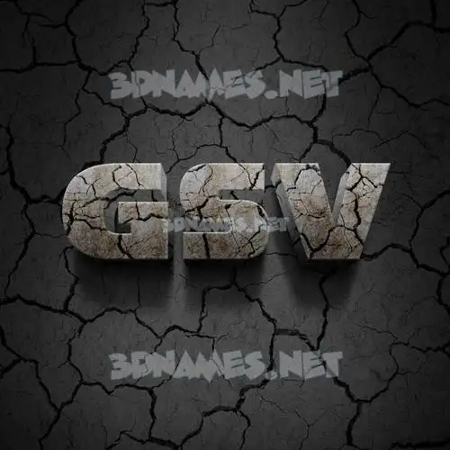gsv in Cracked Stone style - 3D name wallpaper gsv in Cracked Stone style - 3D name wallpaper