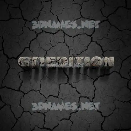 gtiedition in Cracked Stone style - 3D name wallpaper