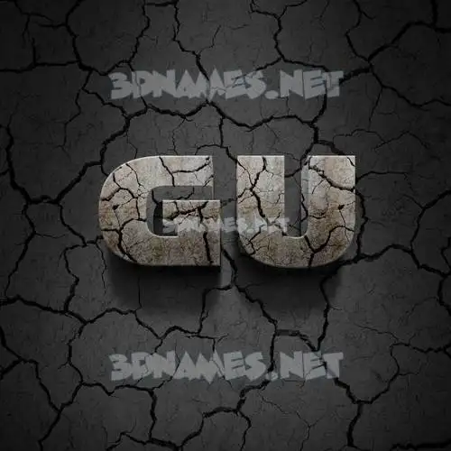 gu in Cracked Stone style - 3D name wallpaper gu in Cracked Stone style - 3D name wallpaper