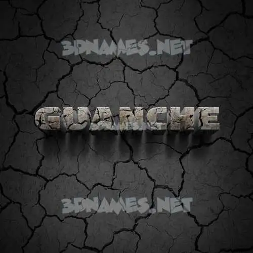 guanche in Cracked Stone style - 3D name wallpaper guanche in Cracked Stone style - 3D name wallpaper