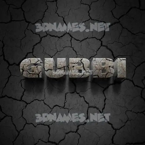 gubbi in Cracked Stone style - 3D name wallpaper gubbi in Cracked Stone style - 3D name wallpaper