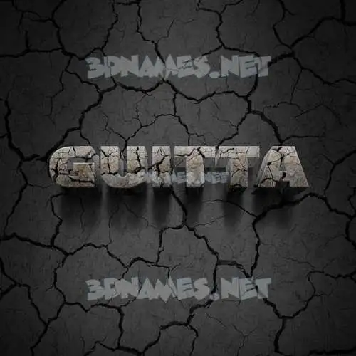 guitta in Cracked Stone style - 3D name wallpaper guitta in Cracked Stone style - 3D name wallpaper