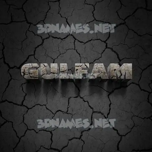 gulfam in Cracked Stone style - 3D name wallpaper gulfam in Cracked Stone style - 3D name wallpaper