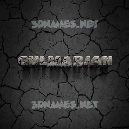 gulmarjan in Cracked Stone style - 3D name wallpaper gulmarjan in Cracked Stone style - 3D name wallpaper
