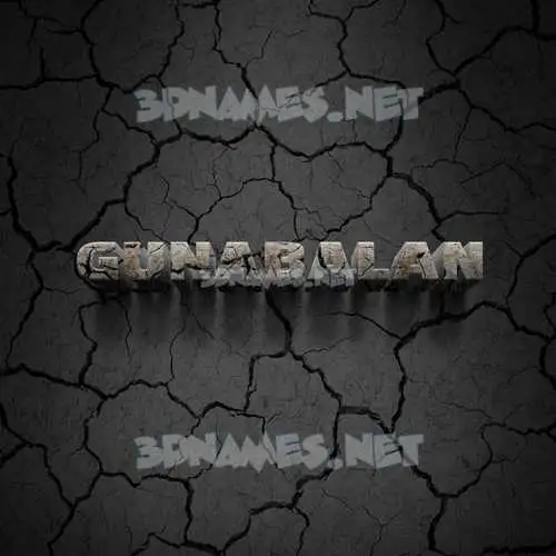 gunabalan in Cracked Stone style - 3D name wallpaper gunabalan in Cracked Stone style - 3D name wallpaper