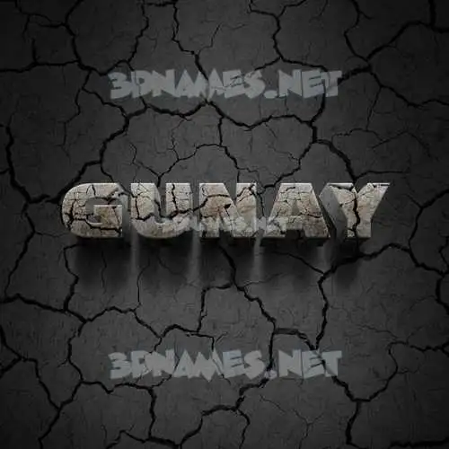gunay in Cracked Stone style - 3D name wallpaper gunay in Cracked Stone style - 3D name wallpaper