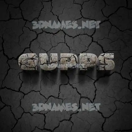gupps in Cracked Stone style - 3D name wallpaper gupps in Cracked Stone style - 3D name wallpaper