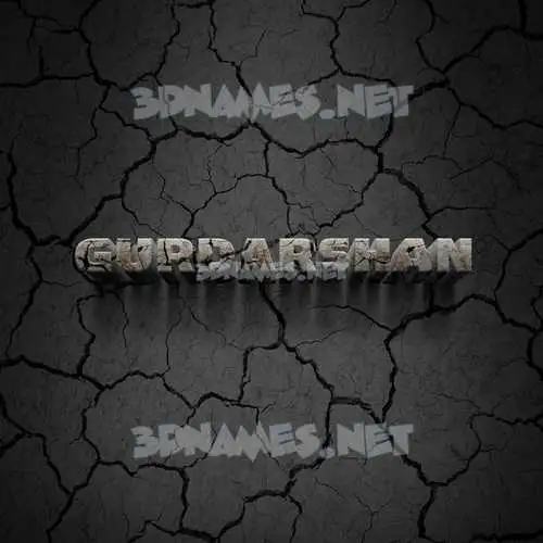 gurdarshan in Cracked Stone style - 3D name wallpaper