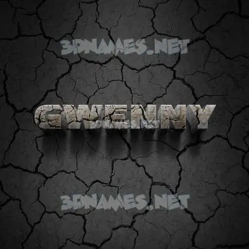 gwenny in Cracked Stone style - 3D name wallpaper gwenny in Cracked Stone style - 3D name wallpaper