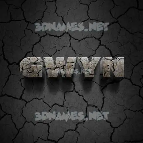 gwyn in Cracked Stone style - 3D name wallpaper gwyn in Cracked Stone style - 3D name wallpaper