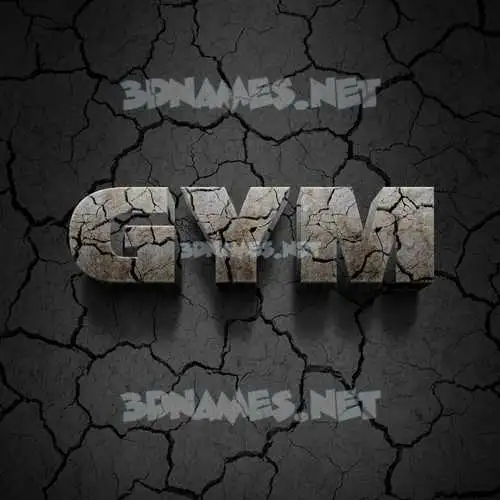 gym in Cracked Stone style - 3D name wallpaper gym in Cracked Stone style - 3D name wallpaper