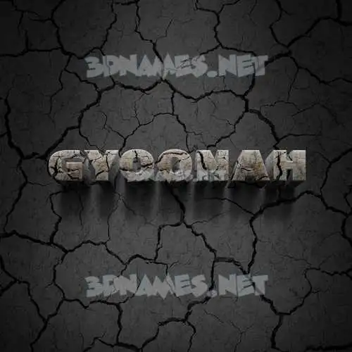 gyoonah in Cracked Stone style - 3D name wallpaper gyoonah in Cracked Stone style - 3D name wallpaper