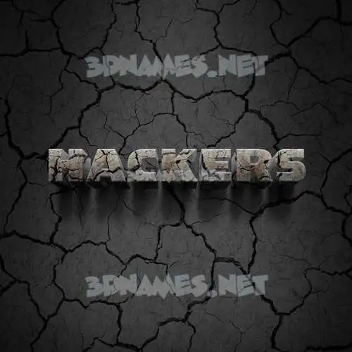 hackers in Cracked Stone style - 3D name wallpaper