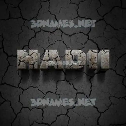 hadii in Cracked Stone style - 3D name wallpaper hadii in Cracked Stone style - 3D name wallpaper