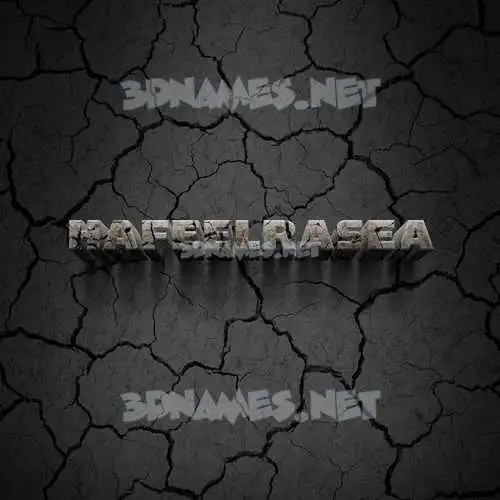 hafeelrasea in Cracked Stone style - 3D name wallpaper