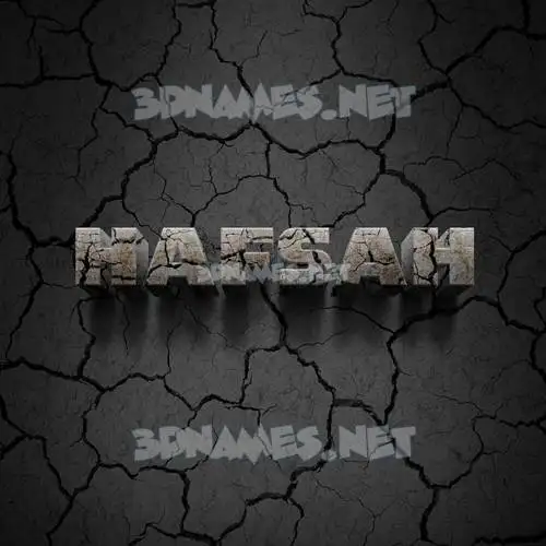 hafsah in Cracked Stone style - 3D name wallpaper