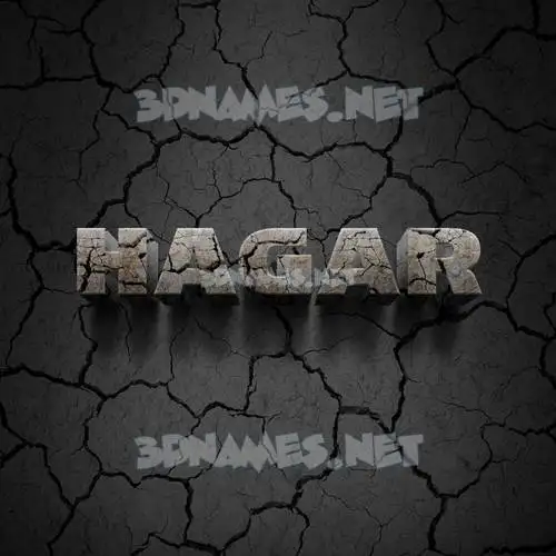 hagar in Cracked Stone style - 3D name wallpaper