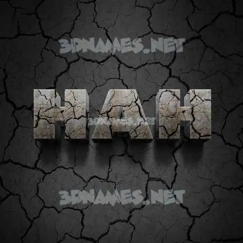 hah in Cracked Stone style - 3D name wallpaper hah in Cracked Stone style - 3D name wallpaper