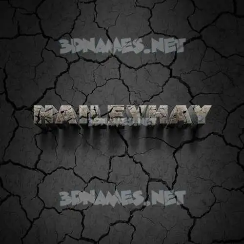 haileyhay in Cracked Stone style - 3D name wallpaper