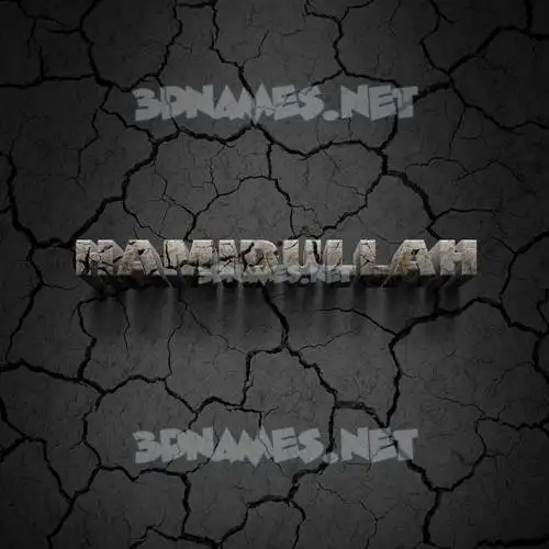 hamidullah in Cracked Stone style - 3D name wallpaper
