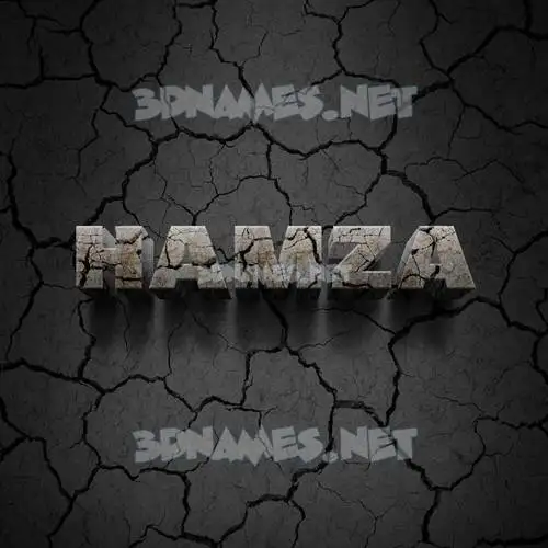 hamza in Cracked Stone style - 3D name wallpaper hamza in Cracked Stone style - 3D name wallpaper