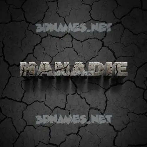hanadie in Cracked Stone style - 3D name wallpaper hanadie in Cracked Stone style - 3D name wallpaper