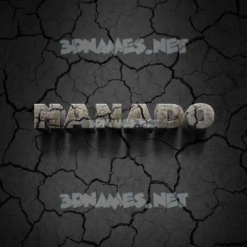 hanado in Cracked Stone style - 3D name wallpaper