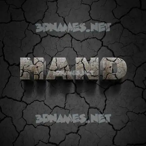 hand in Cracked Stone style - 3D name wallpaper hand in Cracked Stone style - 3D name wallpaper