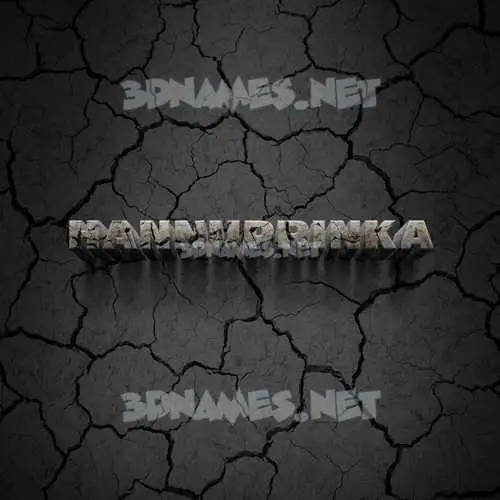 hannuprinka in Cracked Stone style - 3D name wallpaper
