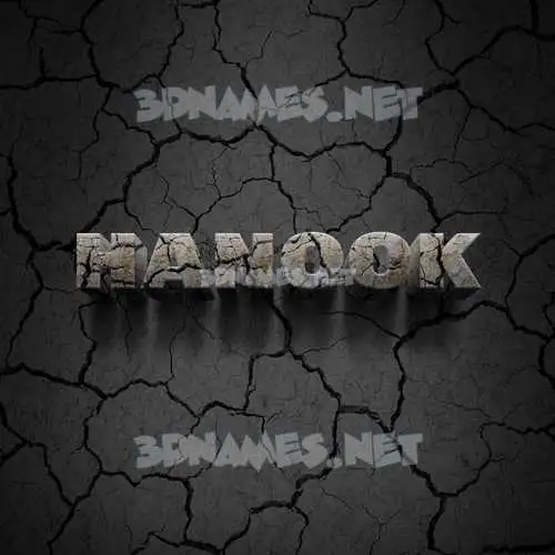 hanook in Cracked Stone style - 3D name wallpaper hanook in Cracked Stone style - 3D name wallpaper