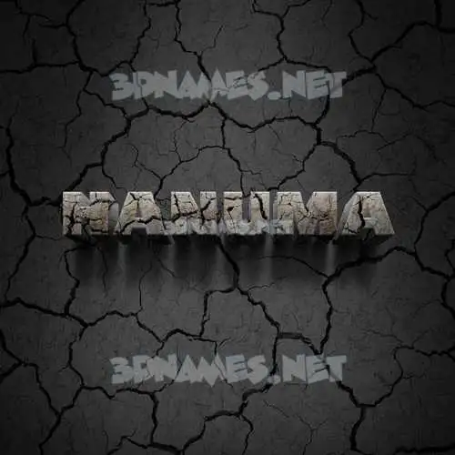 hanuma in Cracked Stone style - 3D name wallpaper