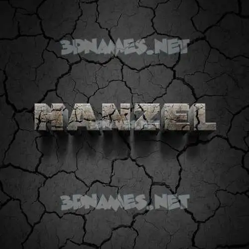 hanzel in Cracked Stone style - 3D name wallpaper