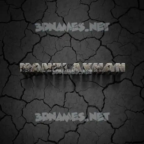 hanzlakhan in Cracked Stone style - 3D name wallpaper