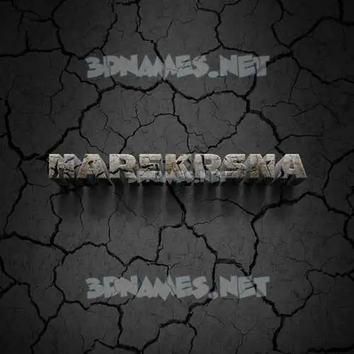 harekrsna in Cracked Stone style - 3D name wallpaper