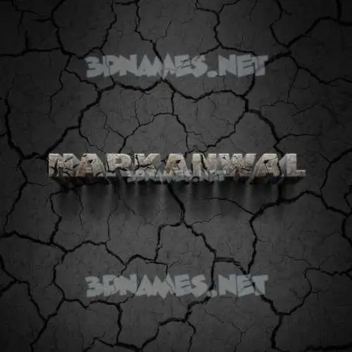 harkanwal in Cracked Stone style - 3D name wallpaper