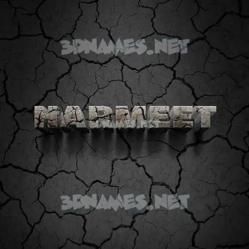harmeet in Cracked Stone style - 3D name wallpaper