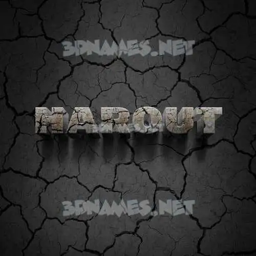 harout in Cracked Stone style - 3D name wallpaper harout in Cracked Stone style - 3D name wallpaper