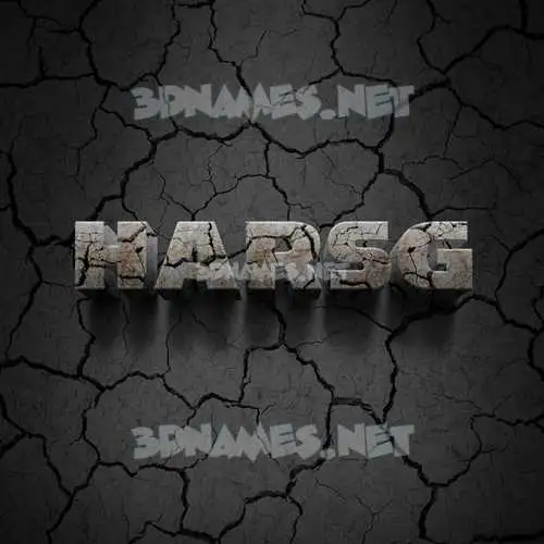 harsg in Cracked Stone style - 3D name wallpaper